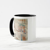 Rekhmire、Thebes、dの墓からの壁絵画 マグカップ (正面左)