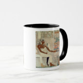 Rekhmire、Thebes、dの墓からの壁絵画 マグカップ (正面右)