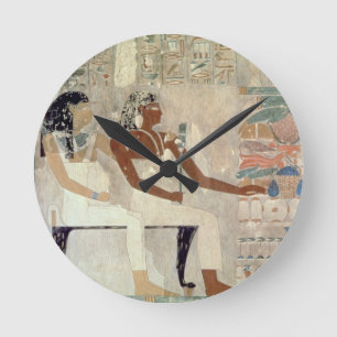 Rekhmire、Thebes、dの墓からの壁絵画 ラウンド壁時計