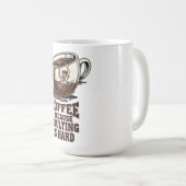 Relatable Adulting Humor Coffee Lover コーヒーマグカップ (正面右)