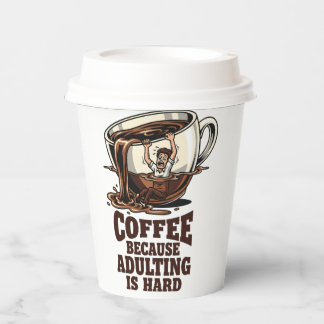 Relatable Adulting Humor Coffee Lover 紙コップ