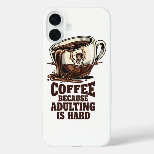 Relatable Adulting Humor Coffee Lover Case-Mate iPhoneケース (裏面)