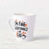 Relatable Dark Humor with Flames カフェラテマグ (左アングル)