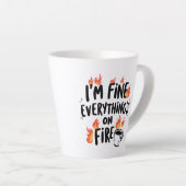 Relatable Dark Humor with Flames カフェラテマグ (右アングル)