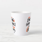 Relatable Dark Humor with Flames カフェラテマグ (正面)