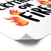 Relatable Dark Humor with Flames ポスター (角)