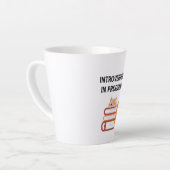 Relatable Introvert Humor with Cat and Books カフェラテマグ (左アングル)