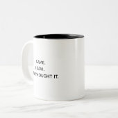 Relatable Overthinking Mug Gift for Her or Him ツートーンマグカップ (正面左)