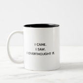 Relatable Overthinking Mug Gift for Her or Him ツートーンマグカップ (左)