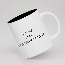 Relatable Overthinking Mug Gift for Her or Him ツートーンマグカップ