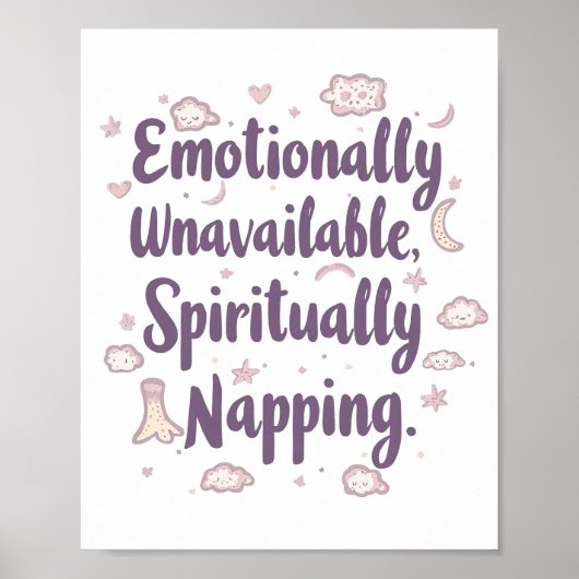 Relatable Self Care and Tired Quote ポスター (正面)