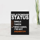 Relationship Status Ive Got Badminton Funny Sarcas カード (正面)