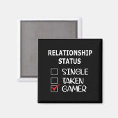 Relationship Status Single Taken Gamer  マグネット (正面/裏面)