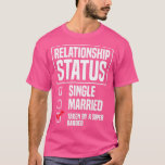 Relationship Status Taken By A Super Barber Funny  Tシャツ<br><div class="desc">Relationship Status Taken By A Super Barber Funny Valentine Classic TShirt .Check out our barber t shirt selection for the very best in unique or custom,  handmade pieces from our clothing shops.</div>