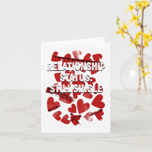 Relationship Still Single Valentines Day Humor 1  カード (黄色い花)