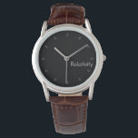 Relativity (type 5) 腕時計<br><div class="desc">"Relativity" is one of the major concepts in physics, for example, known as Einstein's special and general relativity. In the wide sense, the word "relativity" implies that the appearance or existence of things are relative to the point of view or relationship to the other things, and in this sense, "relativistic...</div>
