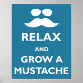 Relax and Grow a Mustache ポスター (正面)