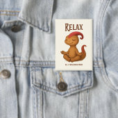 Relax, be a Parasaurolophus“ – Kammli Yoga 缶バッジ (インサイチュ)