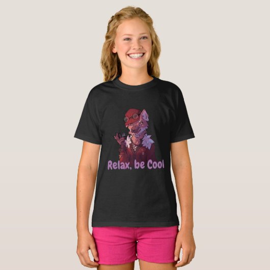 Relax be Cool wolf Tシャツ (正面フル)