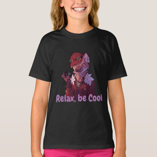 Relax be Cool wolf Tシャツ (正面)