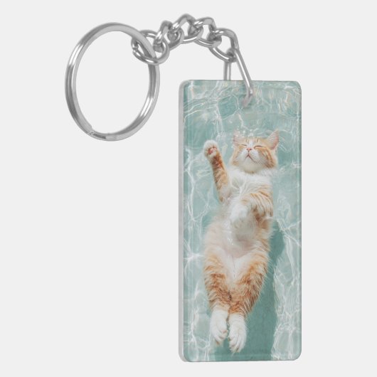 Relax Cat Keychain キーホルダー (正面左)