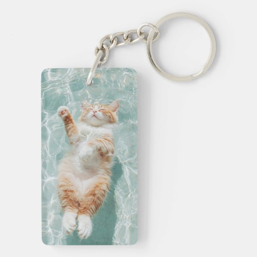 Relax Cat Keychain キーホルダー (裏面)