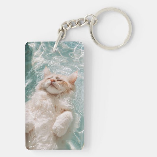 Relax Cat keychain キーホルダー (裏面)