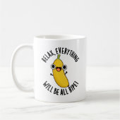 Relax Everything Will Be All Ripe Funny Fruit Pun  コーヒーマグカップ (左)