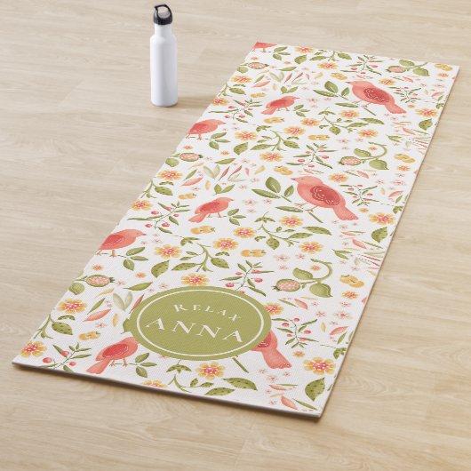 Relax & Flow – Botanical Birds ヨガマット (インサイチュ)