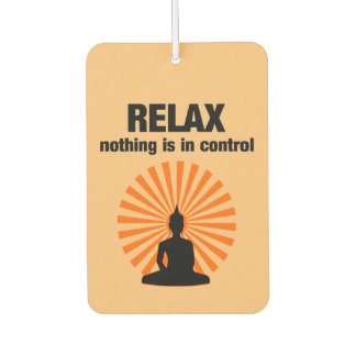 Relax Funny Buddha Quote カーエアーフレッシュナー