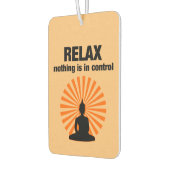 Relax Funny Buddha Quote カーエアーフレッシュナー (左)