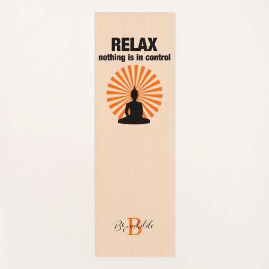 Relax Funny Buddha Quote ヨガマット (正面)