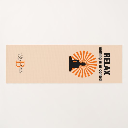 Relax Funny Buddha Quote ヨガマット (正面(横))