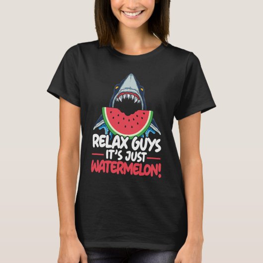 Relax Guys It's Just Watermelon Shark Marine Biolo Tシャツ (正面)