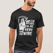 Relax Im Just Here For The Wine Drink Halloween De Tシャツ (正面)