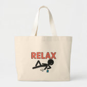 Relax Mode – リラックスの雰囲気 ステッカー ラージトートバッグ (正面)