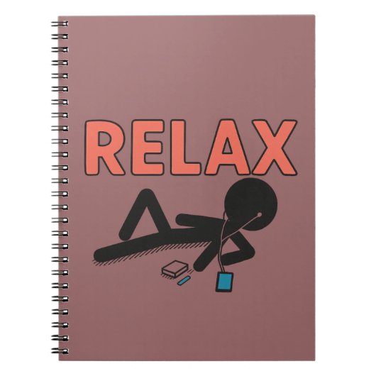Relax Mode – Chill Vibes ステッカー ノートブック (正面)