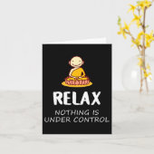 Relax Nothing Is Under Control - Buddha  カード (黄色い花)