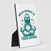 Relax Nothing Is Under Control Sloth Yoga フォトプラーク (側面)