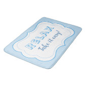 Relax Pastel Color Blue Modern Minimalist バスマット (アングル)