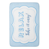 Relax Pastel Color Blue Modern Minimalist バスマット (正面縦)
