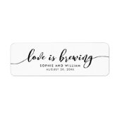 Relax Script Love is Brewing ウェディングギフト ラベル (正面)