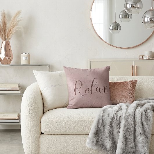 Relax Script Rose クッション