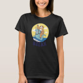 Relax Sloth riding a narwhal Cute Ocean Creature S Tシャツ (正面)