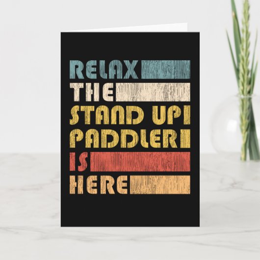 Relax Stand Up Paddler, SUP Paddle Board Gift カード (正面)