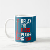 Relax The B Player Is Here Retro Guitar Musician F コーヒーマグカップ (左)