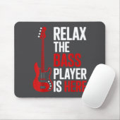 Relax The B Player Is Here Retro Guitar Musician F マウスパッド (マウス)