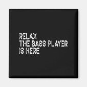 Relax The B Player Is Here Retro Guitar Musician F マグネット (正面)