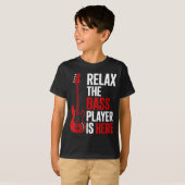 Relax The B Player Is Here Retro Guitar Musician F Tシャツ (正面フル)