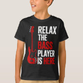 Relax The B Player Is Here Retro Guitar Musician F Tシャツ (正面)